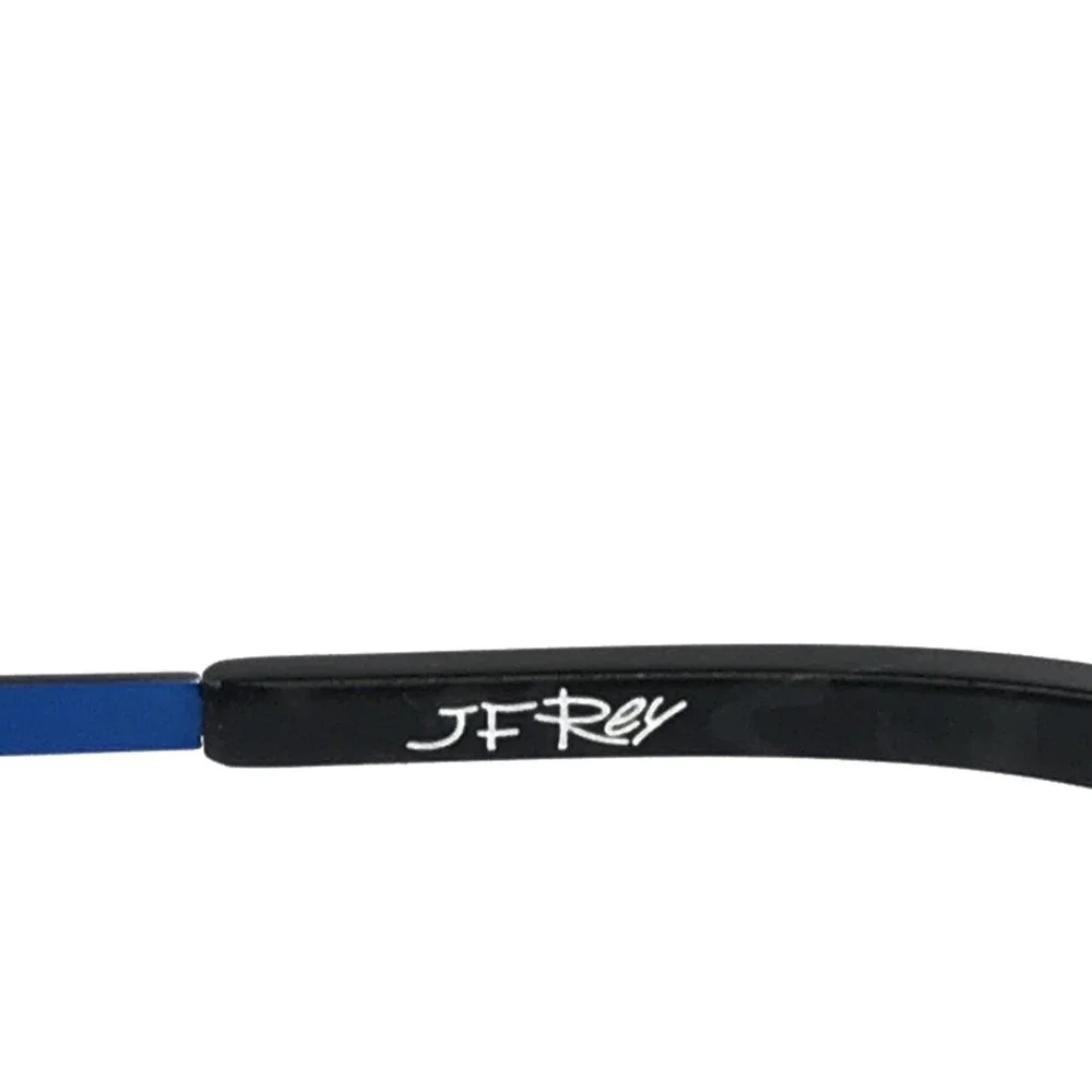JF Rey Eyeglasses Frames JF2737 1320 Silver Brushed Blue Round 46-21-145